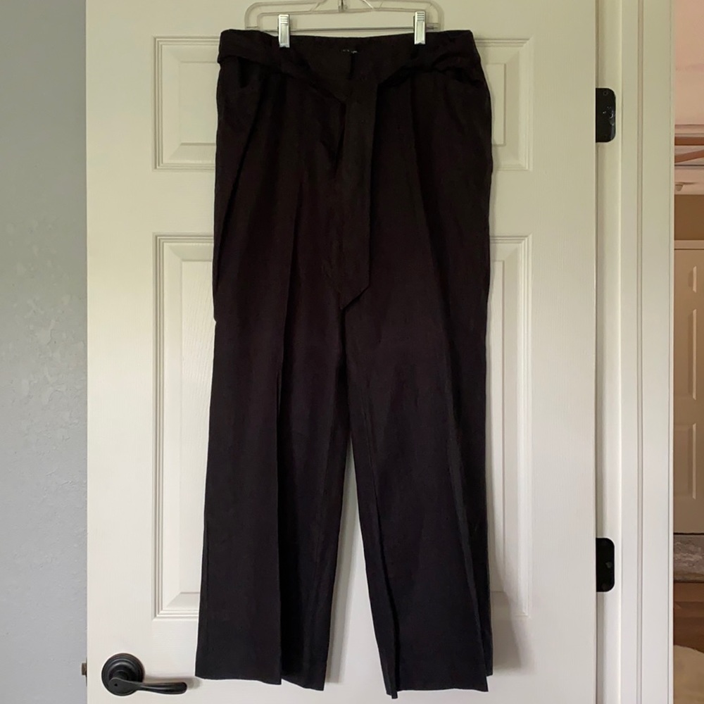 Style & Co Petite Black Linen Pants -NWOT